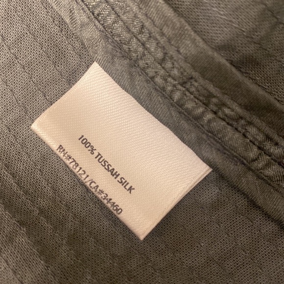 Eileen Fisher quilted‎ silk tussah open jacket size M - Picture 6 of 6